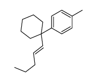 1-methyl-4-(1-pent-1-enylcyclohexyl)benzene Structure