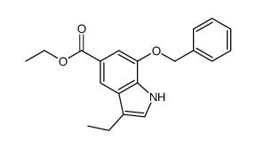 ethyl 3-ethyl-7-phenylmethoxy-1H-indole-5-carboxylate Structure