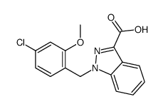 1-[(4-chloro-2-methoxyphenyl)methyl]indazole-3-carboxylic acid结构式