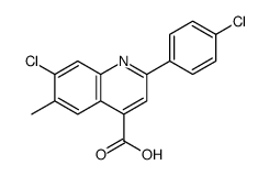 7-chloro-2-(4-chlorophenyl)-6-methylquinoline-4-carboxylic acid Structure