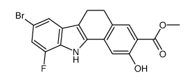 8-bromo-10-fluoro-2-hydroxy-5,11-dihydro-6H-benzo[a]carbazole-3-carboxylic acid methyl ester Structure