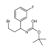 tert-butyl N-[3-bromo-1-(3-fluorophenyl)propyl]carbamate Structure