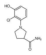 3-Pyrrolidinecarboxamide, 1-(2-chloro-3-hydroxyphenyl)结构式