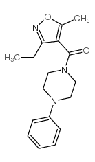 Methanone, (3-ethyl-5-methyl-4-isoxazolyl)(4-phenyl-1-piperazinyl) Structure