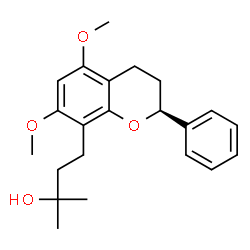 (2S)-8-(3-Hydroxy-3-methylbutyl)-5,7-dimethoxy-2α-phenylchroman structure