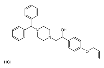 2-(4-benzhydrylpiperazin-1-yl)-1-(4-prop-2-enoxyphenyl)ethanol,hydrochloride结构式