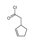 2-(cyclopent-2-enyl)acetic acid chloride Structure