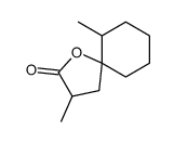 3,6-dimethyl-1-oxaspiro[4.5]decan-2-one Structure