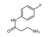 3-amino-N-(4-fluorophenyl)propanamide结构式