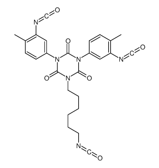 1-(6-isocyanatohexyl)-3,5-bis(3-isocyanato-p-tolyl)-1,3,5-triazine-2,4,6(1H,3H,5H)-trione structure