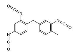 2,4-diisocyanato-1-[(3-isocyanato-4-methylphenyl)methyl]benzene结构式