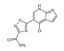 5-(4-氯-1H-吡咯并[2,3-B]吡啶-5-基)-1,2,4-噁二唑-3-羧酰胺结构式