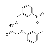 Acetic acid, 2-(3-methylphenoxy)-, 2-[(3-nitrophenyl)methylene]hydrazide Structure