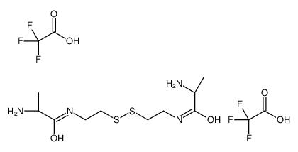 (2S)-2-amino-N-[2-[2-[[(2S)-2-aminopropanoyl]amino]ethyldisulfanyl]ethyl]propanamide,2,2,2-trifluoroacetic acid Structure