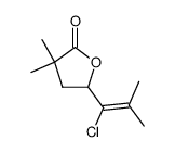 2,2-Dimethyl-4-(1-chloro-2-methyl-1-propenyl)-γ-butyrolactone结构式