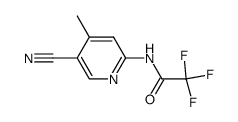 N-(5-cyano-4-methyl-2-pyridinyl)-2,2,2-trifluoroacetamide结构式