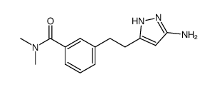 3-[2-(5-amino-2H-pyrazol-3-yl)ethyl]-N,N-dimethyl-benzamide Structure