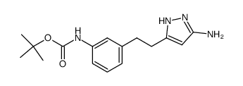 tert-butyl N-[3-[2-(5-amino-2H-pyrazol-3-yl)ethyl]phenyl]carbamate结构式