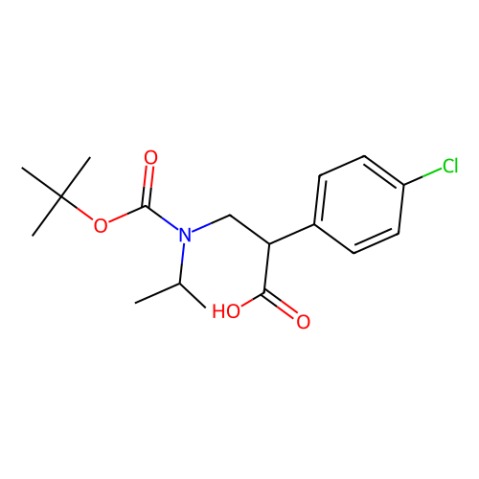 3-(tert-butoxycarbonyl(isopropyl)amino)-2-(4-chlorophenyl)propanoic acid Structure