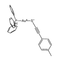 [Au(p-CH3-C6H4-CC-S)(PPh3)] Structure