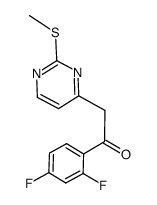 1-(2,4-difluorophenyl)-2-(2-methylsulfanylpyrimidin-4-yl)ethanone结构式