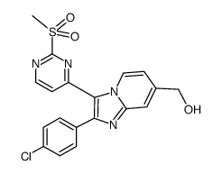 [2-(4-chlorophenyl)-3-(2-methylsulfonylpyrimidin-4-yl)imidazo[1,2-a]pyridin-7-yl]methanol Structure