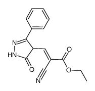 ethyl 2-cyano-3-(5-oxo-3-phenyl-4,5-dihydro-1H-pyrazol-4-yl)acrylate Structure