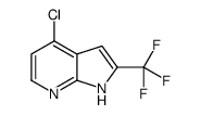 4-氯-2-(三氟甲基)-1H-吡咯并[2,3-B]吡啶结构式