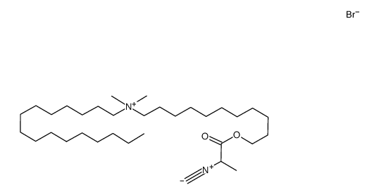 dimethylhexadecyl<11-((1-N-isocyanoethyl)carbonyloxy)undecyl>ammonium bromide Structure