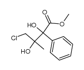 methyl 2-phenyl-2,3-dihydroxy-3-chloromethylbutanoate Structure