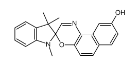 1,3,3-trimethyl-9'-hydroxyspiro[indoline-2,3'-[3H]naphtho[2,1-b](1,4)oxazine]结构式