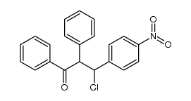 3-chloro-3-(4-nitro-phenyl)-1,2-diphenyl-propan-1-one结构式