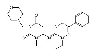 1-ethyl-9-methyl-7-(morpholin-4-ylmethyl)-3-phenyl-5a,9a-dihydro-4H-purino[8,7-c][1,2,4]triazine-6,8-dione结构式