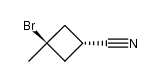 (1r,3r)-3-bromo-3-methylcyclobutane-1-carbonitrile Structure