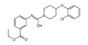 ethyl 3-[[4-(2-chlorophenoxy)piperidine-1-carbonyl]amino]benzoate结构式