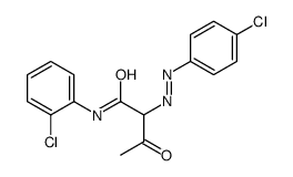 N-(2-chlorophenyl)-2-[(4-chlorophenyl)diazenyl]-3-oxobutanamide Structure