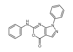 1-phenyl-6-(phenylamino)pyrazolo[3,4-d][1,3]oxazin-4(1H)-one Structure