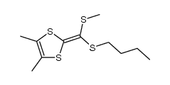 2-((butylthio)(methylthio)methylene)-4,5-dimethyl-1,3-dithiole结构式