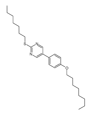 2-heptylsulfanyl-5-(4-octoxyphenyl)pyrimidine Structure