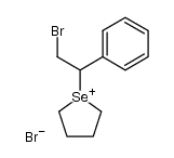 1-(2-bromo-1-phenylethyl)tetrahydro-1H-selenophen-1-ium bromide结构式