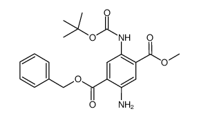 1-benzyl 4-methyl 2-amino-5-(tert-butyloxycarbonylamino)terephthalate结构式