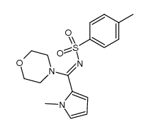 (Z)-4-methyl-N-((1-methyl-1H-pyrrol-2-yl)(morpholino)methylene)benzenesulfonamide Structure