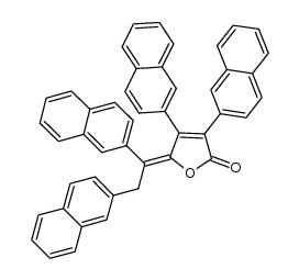 5-[1,2-di(2-naphthalenyl)eth-(E)-ylidene]-3,4-di(2-naphthalenyl)furan-2(5H)-one Structure