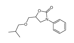 5-(isobutoxymethyl)-3-phenyl-1,3-oxazolidin-2-one结构式