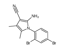 2-Amino-1-(2,4-dibromophenyl)-4,5-dimethyl-1H-pyrrole-3-carbonitr ile Structure