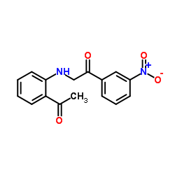 2-[(2-Acetylphenyl)amino]-1-(3-nitrophenyl)ethanone Structure