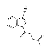 1-(4-oxopentanoyl)-1H-indole-3-carbonitrile结构式