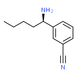3-((1R)-1-AMINOPENTYL)BENZENECARBONITRILE结构式
