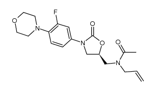 N-allyl-N-(((S)-3-(3-fluoro-4-morpholinophenyl)-2-oxazolidin-5-yl)methyl)acetamide结构式