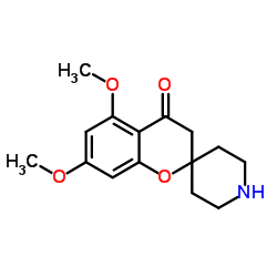 5,7-Dimethoxyspiro[chromene-2,4'-piperidin]-4(3H)-one结构式